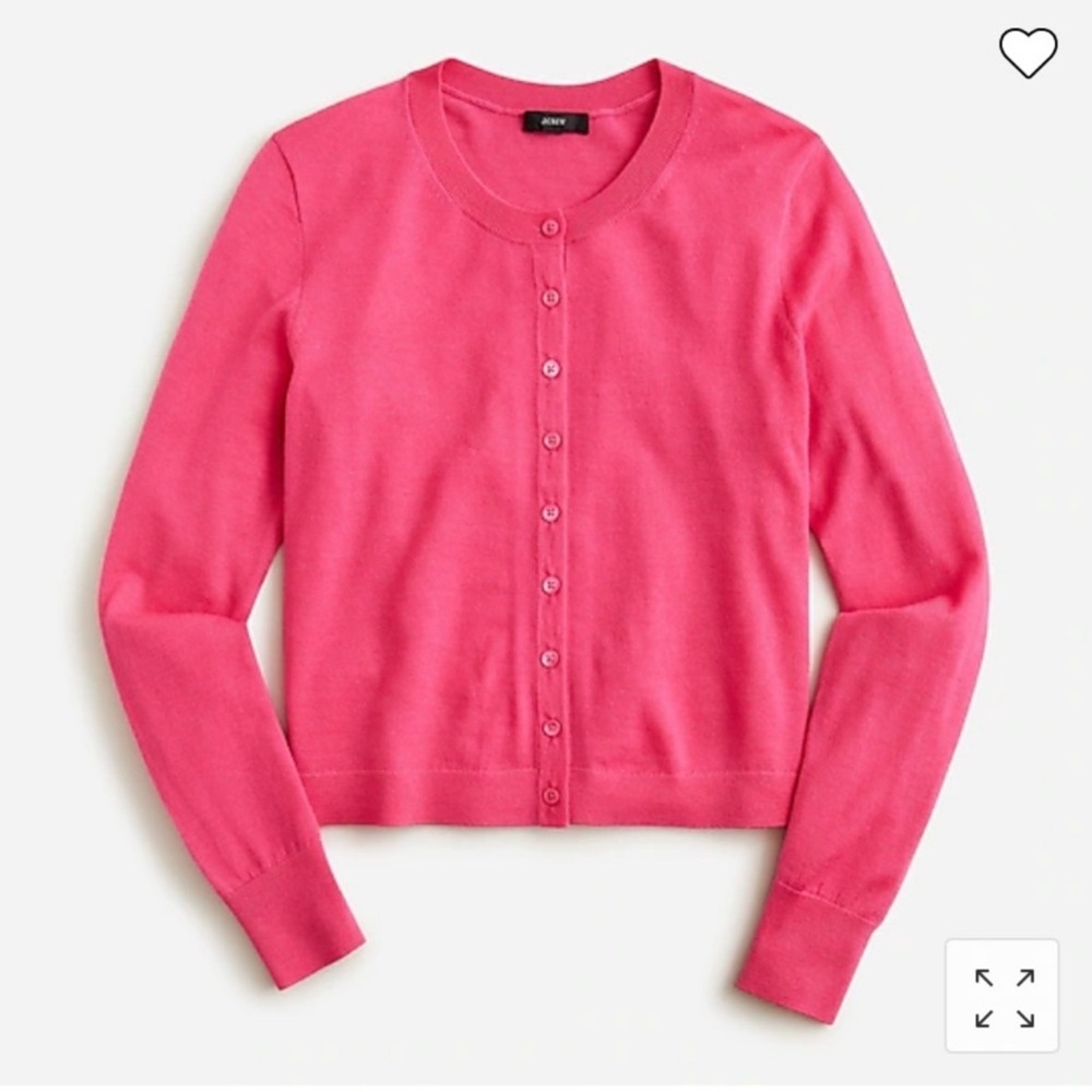 J. Crew Classic merino wool cardigan sweater Pink - Picture 1 of 6
